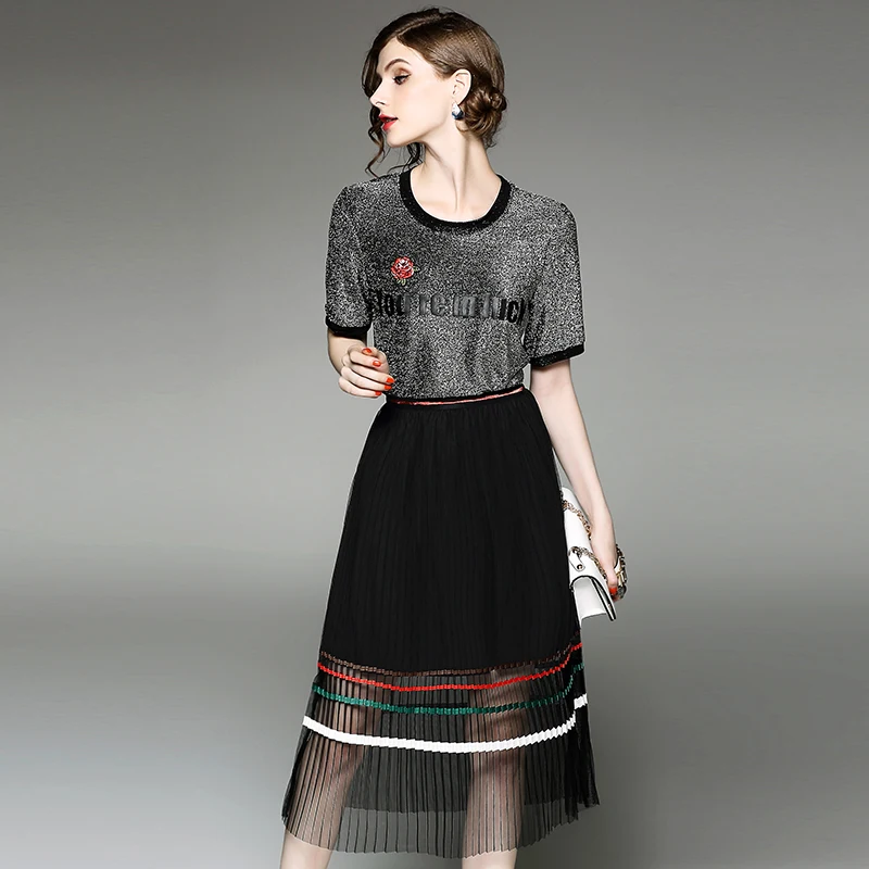 women summer skirt sets plus size fashion brand party brief cute summer