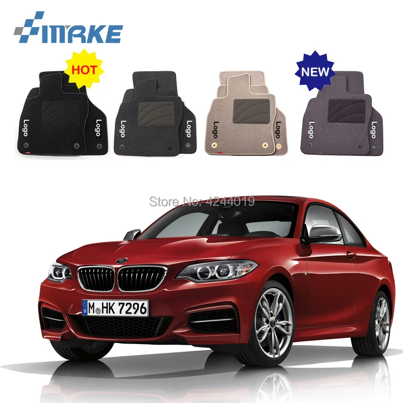 For BMW 2 Series Car Floor Mats Front Rear Carpet Complete Set Liner