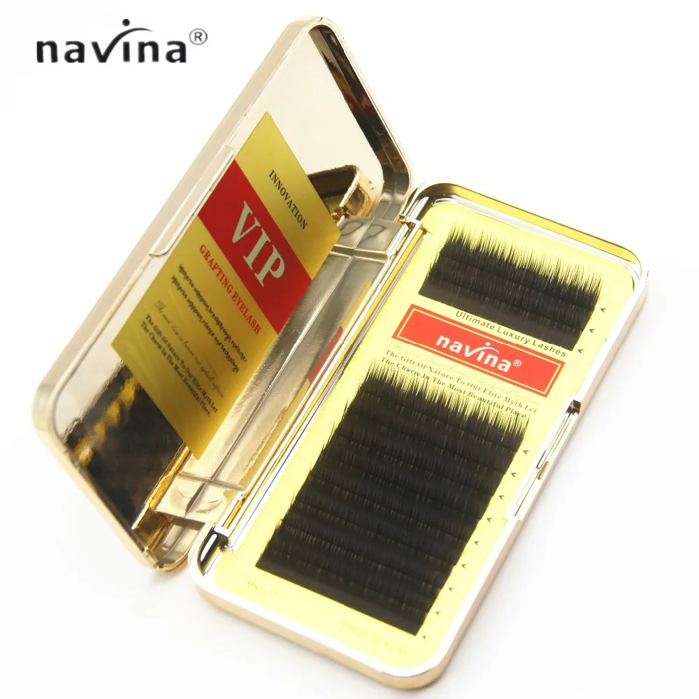 Накладные норковые ресницы Navina 3 в 1 черные густые для наращивания инновация вип
