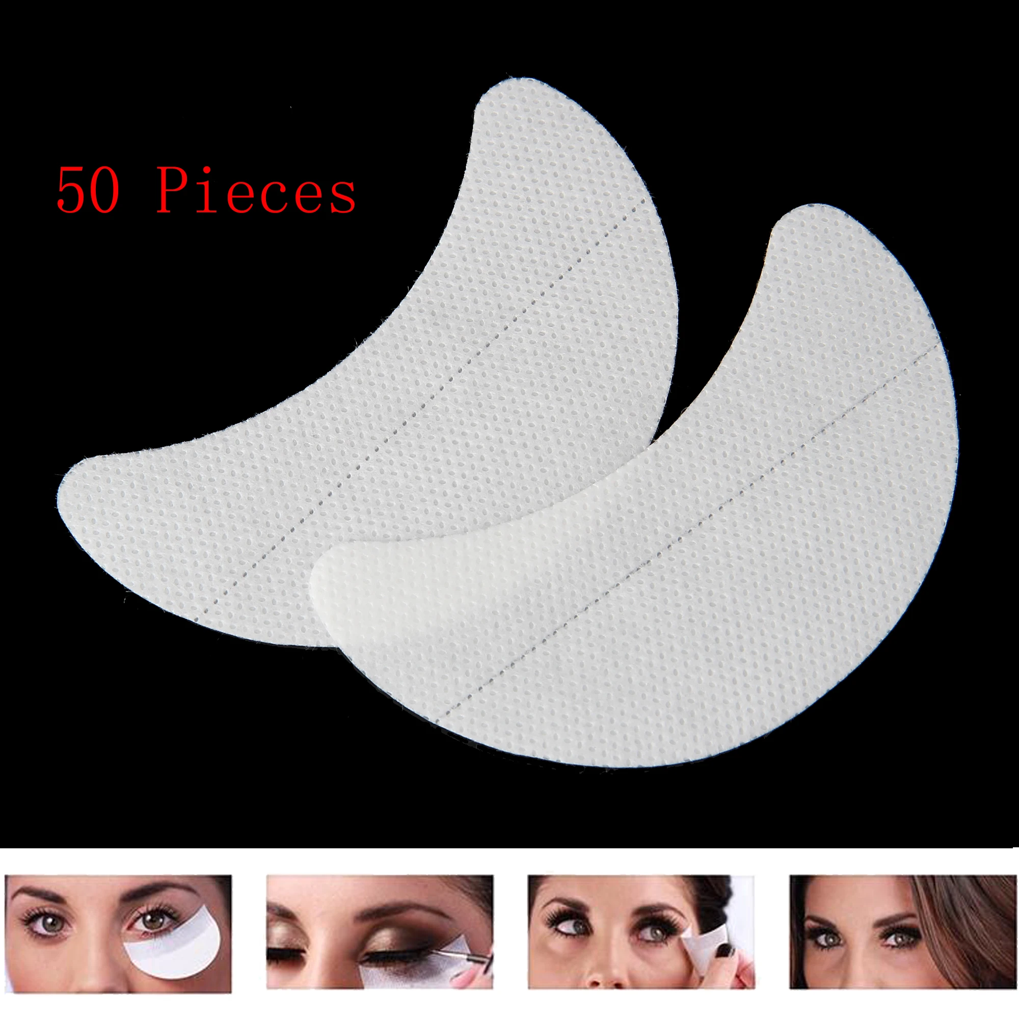 50Pcs 80mm Shadow Shields Under Eye Patches Pads Tips Sticker Wrap For