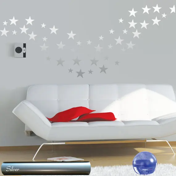 

Gold Silver Copper Multi-sized Stars Starry Pattern Vinyl Sticker