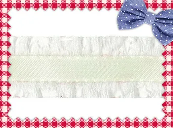 

1-1/2",(38mm) ruffled tapes lace trim Candlelight ribbon