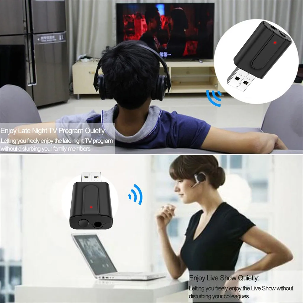 Беспроводной Bluetooth аудио стерео передатчик приемник HIFI музыкальный адаптер музыкальный домашний автомобильный адаптер 3,5 мм AUX USB адаптер RCA 2 в 1