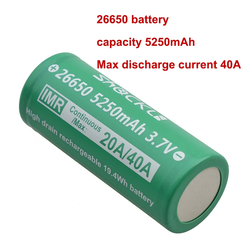 26650 аккумулятор Shockli 26650 5250mAh 5000mAh 20A 3,7 V литий-ионная аккумуляторная батарея для фонарика DQG TINY ODF30 VAPING AEGIS