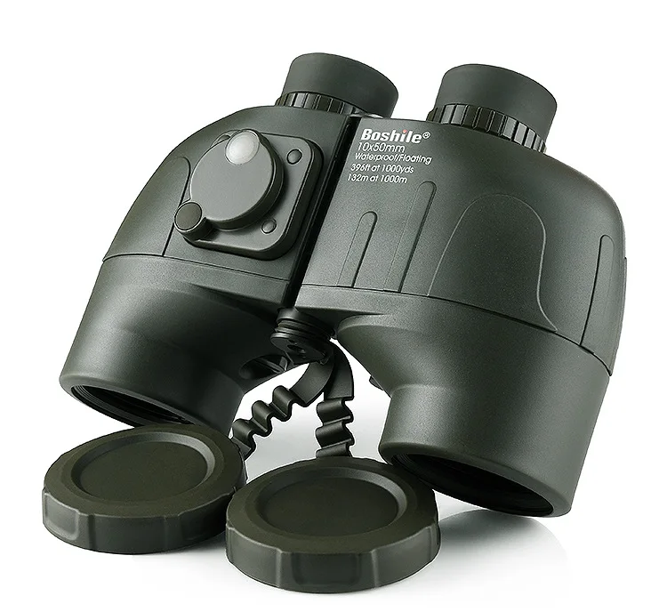 Nitrogênio à Prova Boshile Binóculos Telescópio Dwaterproof Água Grande Rangefinder Bússola Poderosa Profissional Militar Caça hd Marinha 10x50 10 Telescópio e binóculos