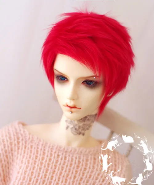 Новый 16 17 см 18 19 20 21 22 23 кабулк красный цвет BJD парик 1/6 1/3 1/4 YOSD кукла HH119|wig deals|wig