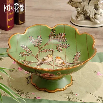 

American Ceramic large fruit plate decoration style living room table table decorations Home Furnishing fruit set