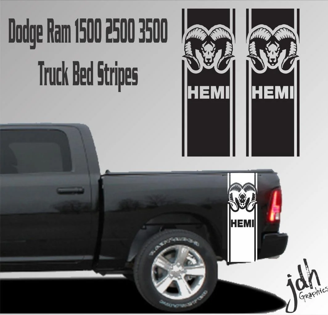 Для Dodge Ram 1500 2500 3500 грузовик кровать полоса виниловая наклейка Hemi 4x4 Racing |
