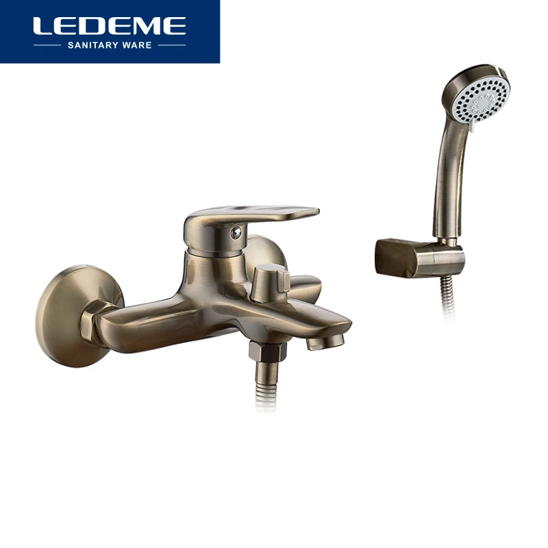 LEDEME Смеситель для ванны с коротким изливом. латунь Цвет: хром L3248|shower shower|shower