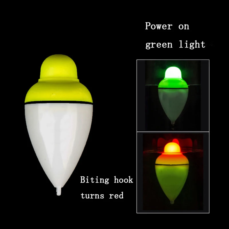 LED الإلكترونية الصيد تعويم المياه المالحة البحر روك البلاستيك الصيد يطفو مضيئة الأسماك العوامات معالجة الاكسسوارات بطن كبير الانجراف