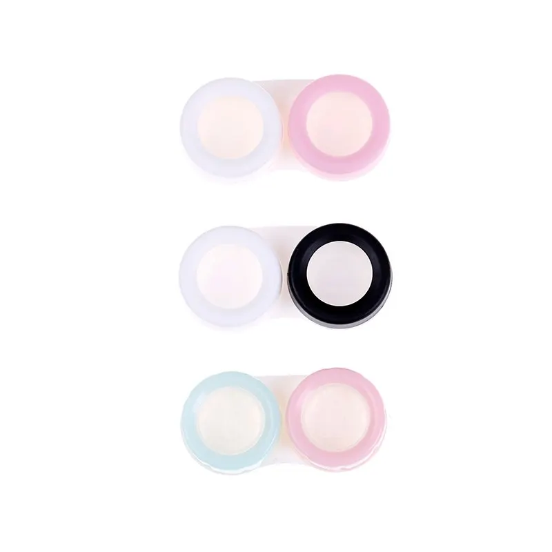 

Double Candy Color Contact Lenses Box 1pc Contact Lenses Tweezers Wholesale Contact Lens Case For Travel Kit Holder Container