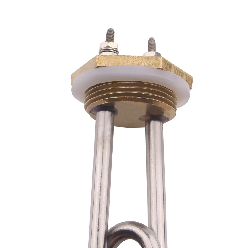 DERNORD Elemento Calefactor De Inmersión 220V/380V 4500W - Rosca BSP 1-1/2 Pulgadas, Brida De Cobre Con Anillo De Silicona