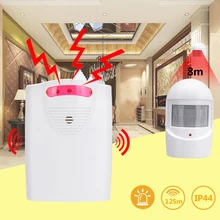 Беспроводной подъездной сигнализации системы оповещения домашней безопасности гаража сарай PIR датчик движения