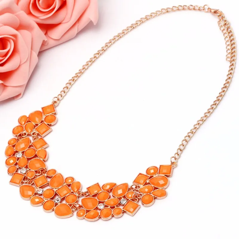 MINHIN, многоцветное винтажное ожерелье на ключицу, роскошное золотое ожерелье на цепочке, женское ожерелье с подвеской