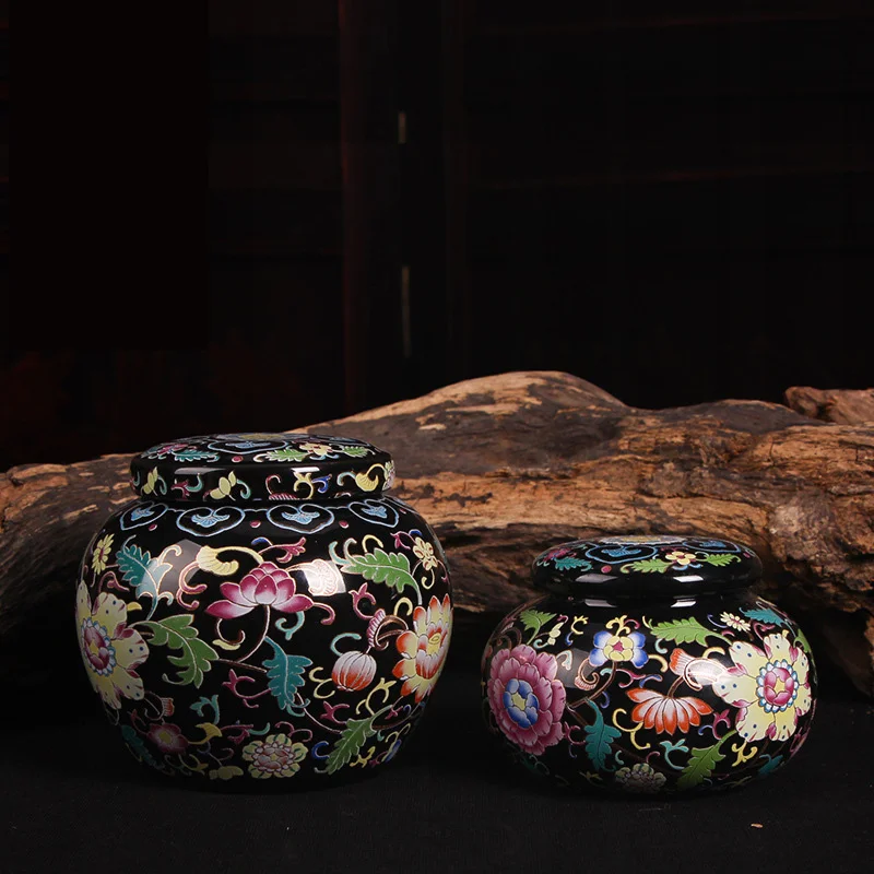 

Medium-Sized Cremation Urn Funeral Urn for Pet Ashes Ceramics Hand-Painted-Display Burial Urn at Home or in Niche at Columbarium