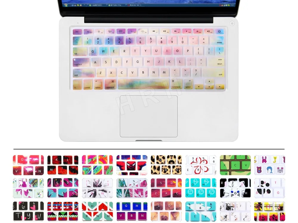 Силиконовые Радуга клавиатура крышка мрамор узор кожи протектор для Apple MacBook Pro 13 15 17 Air 13 retina 13 США Макет