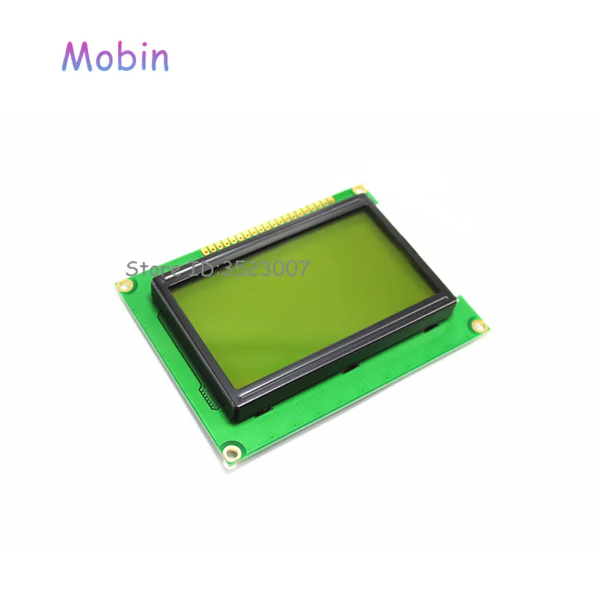 2 шт./лот ЖК-дисплей 12864 LCD12864 дисплей с символами желто-зеленого экрана лучшее