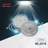 2 шт., оригинальные литий-ионные перезаряжаемые батарейки Maxell ML2016 ML 2016 3 в ► Фото 1/5