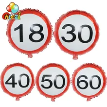 5 adet/grup 18 30 40 50 60th doğum günü partisi dekorasyon helyum balonları yıldönümü günü alüminyum Film balon parti duş Globos