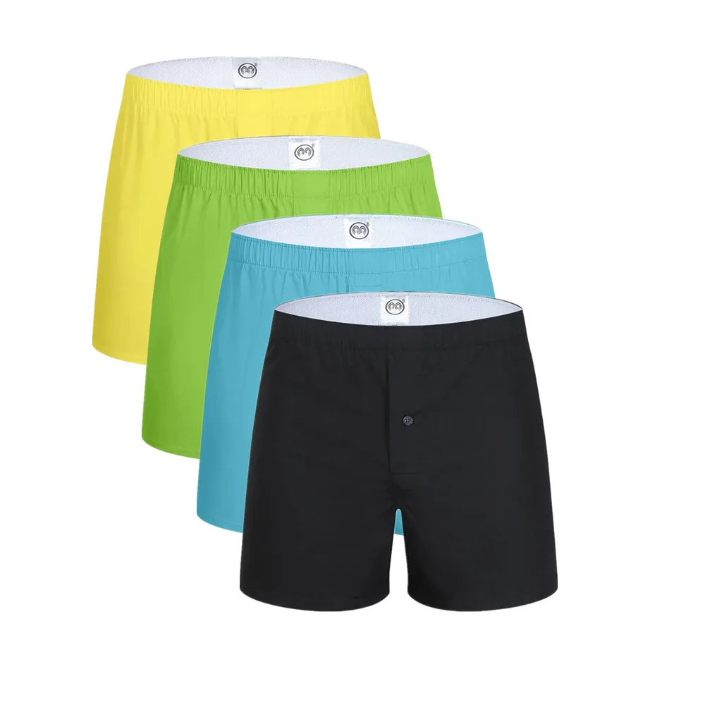 BAMBOO COOL Men's Boxer Shorts 4-Pack - Relaxed Fit, Stretch, Button Fly, Breathable & Soft Underwear