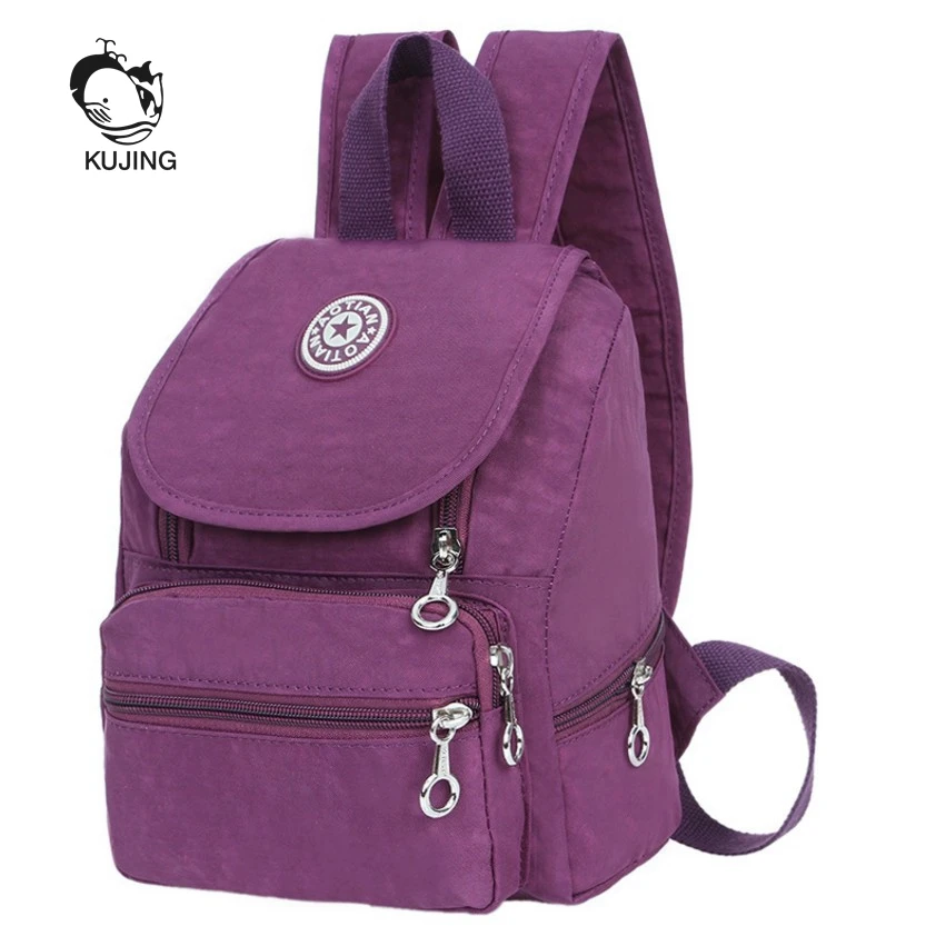 

KUJING Fashion Backpack Hot Quality Waterproof Student Backpack Cheap Travel Casual Women Backpack Multi-pocket Female Backpack