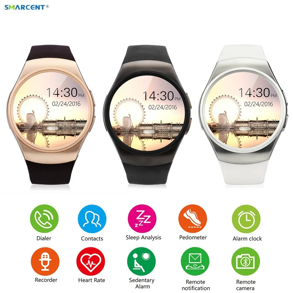 SMARCENT KW18 Smart Watch Connected Wristwatch For Samsung Huawei Xiaomi Android font b Smartphone b font