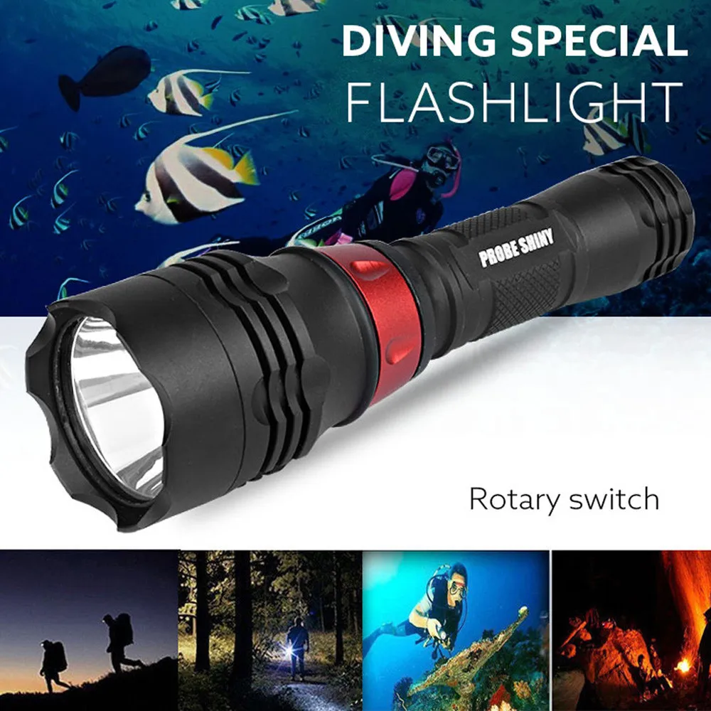 

New High Quality Underwater 500M 5000LM XML T6 LED Diving Flashlight Waterproof Torch Drop Shipping