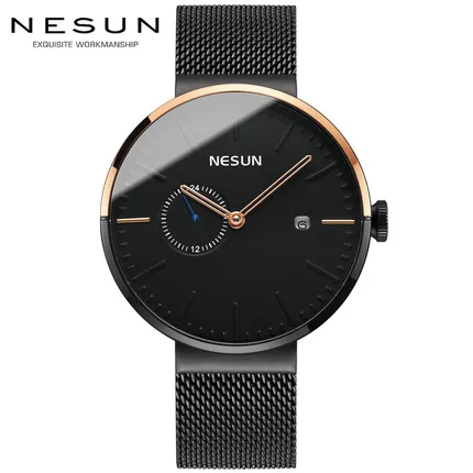 Nesun автоматические механические часы для мужчин люксовый бренд Мужские часы водонепроницаемые relogio masculino сапфировые наручные часы для мужчин N9608 - Цвет: Item 1