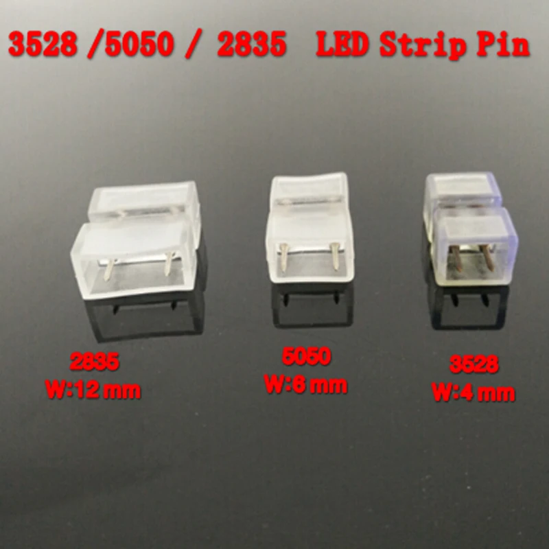 110V 220V Светодиодная лента 2 контакта для SMD 5050 5630 3014(6 мм) 3528(4 мм) 2835(12 мм) Светодиодная лента, аксессуар со специальным контактом