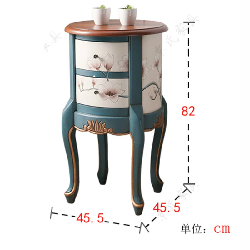Simple American lockers accept tea table pastoral painting edge a few corners Mediterranean sofa telephone small table