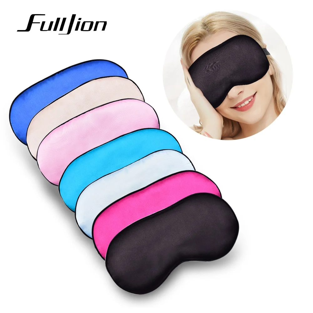 

Fulljion 1Pcs Sleeping Eye Mask Travel Rest Aid Pure Silk Shade Eye Mask Cover Patch Paded Portable Blindfold Eyepatch Tools