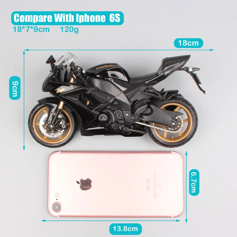 Pаспродажа Детский 112 Maisto Kawasaki NINJA ZX 10R ZX 10R спортивный литой автомобиль мини мотоцикл гоночный мотоцикл Масштаб Модель игрушки черное золото