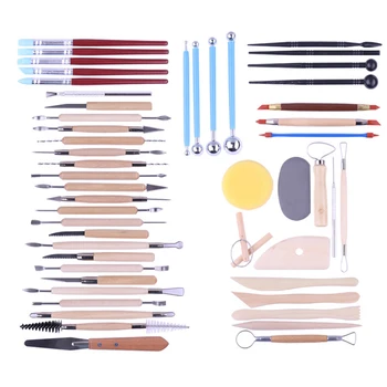 

51pcs Ceramic Clay Accessories Tools Set 2019 Wholesale Modeling Pottery Clay Sculpting Kits Tools Pottery Carving Supplies New