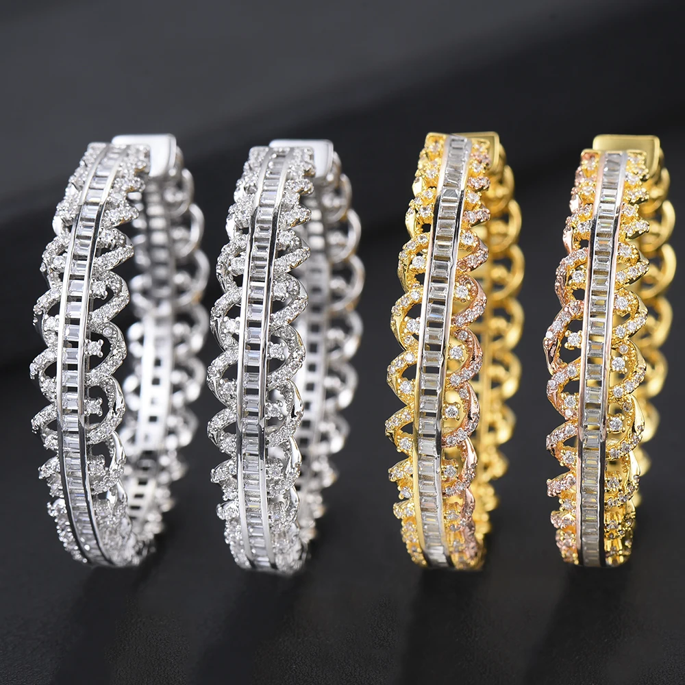 

Exquisite Hollow Hoop Earrings Attractive Noble Jewelry for Women Daily Wedding Party Jewelry Lover Birthday Gift