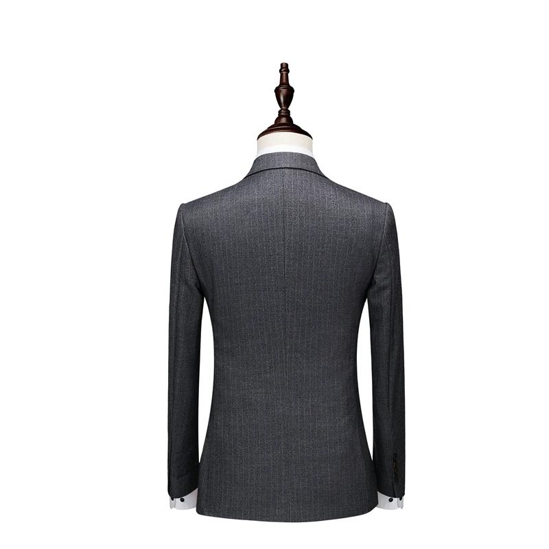 Новое поступление стильные мужские бутиковые костюмы для отдыха деловые повседневные двубортные тонкие однотонные костюмы из трех предметов Блейзер Пальто