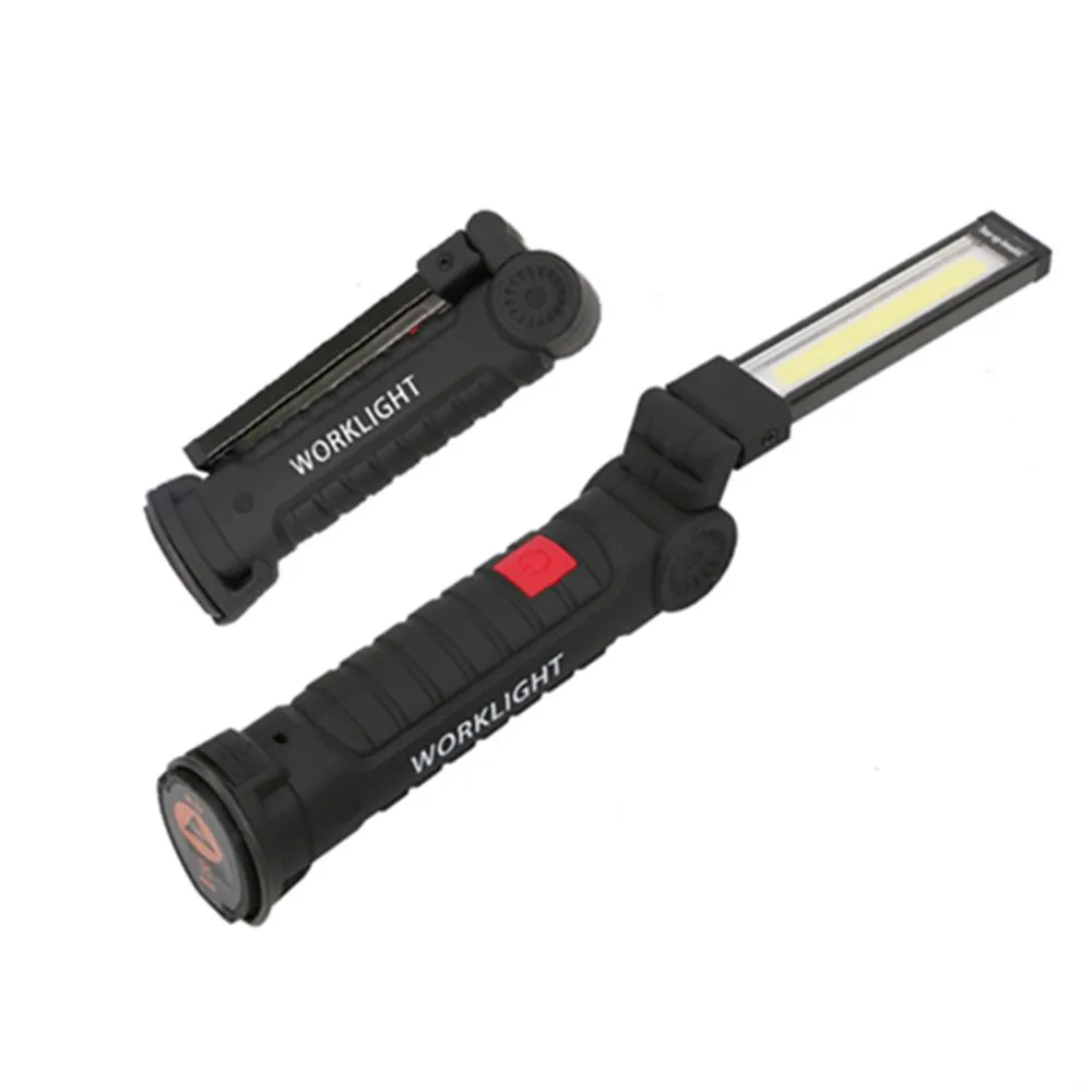 

Foldable COB LED Work Inspection Light 5 Modes USB Rechargeable Flashlight Stainless Steel Portable Torches With Mode Memory