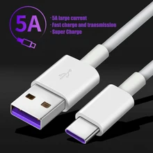 Usb tipo c cabo para huawei samsung s10 s9 5a carregamento rápido usb tipo-c carregador cabo de dados para redmi nota 8 pro USB-C cabo de cabo