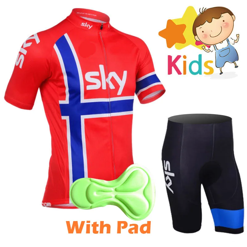 

Short Sleeve Children Cycling Kits Bike Jersey Sets for Kids Pro Cycling Clothing Suit Breathable Quick Dry Pro Bicycle Clothes