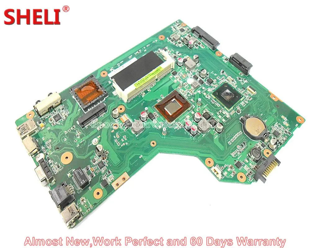 

SHELI For Asus K54C X54C Z54C Series Laptop Motherboard 60-N9TMB1301 60-N9TMB1301-A24 i3-2350M SR0DQ Onboard Work Perfect
