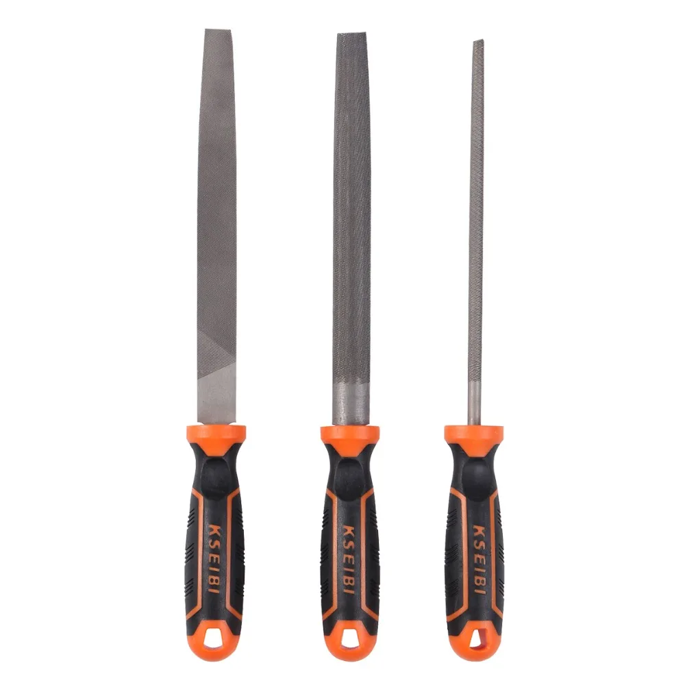 KSEIBI 311485 High Carbon Steel Metal File W Rubber Soft Handle Quality