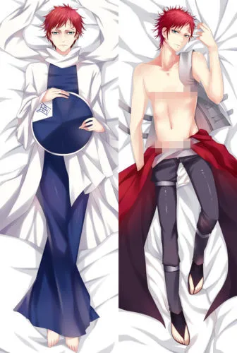 Anime NARUTO Gaara Peach Skin Dakimakura Hugging Pillow Cover Case 59"