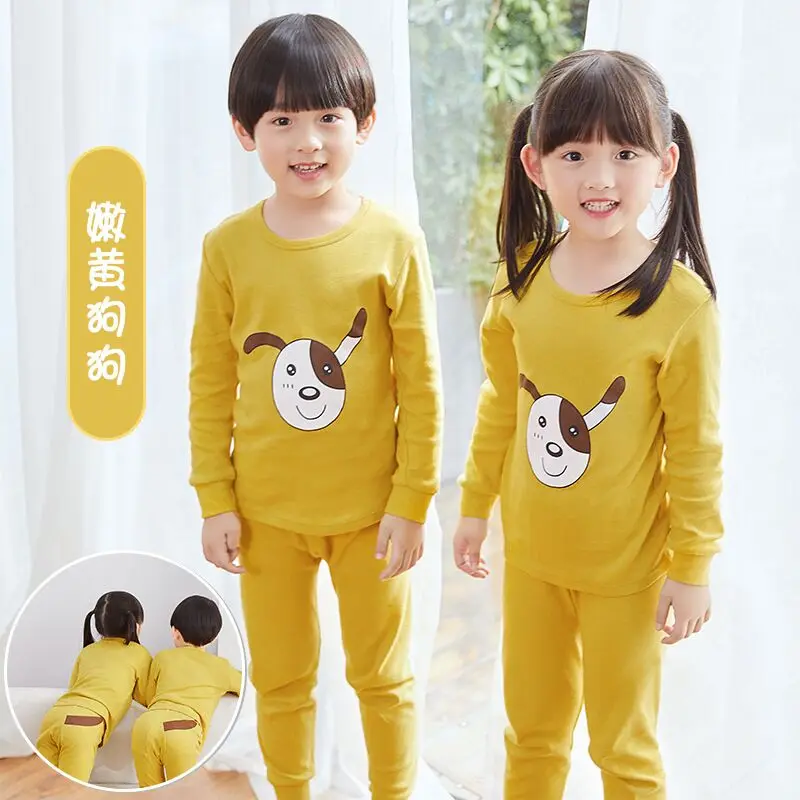 Детская одежда осенние детские пижамные комплекты костюм для маленьких девочек Рождественская одежда для сна с рисунком для мальчиков зимние пижамы для малышей - Цвет: color at picture