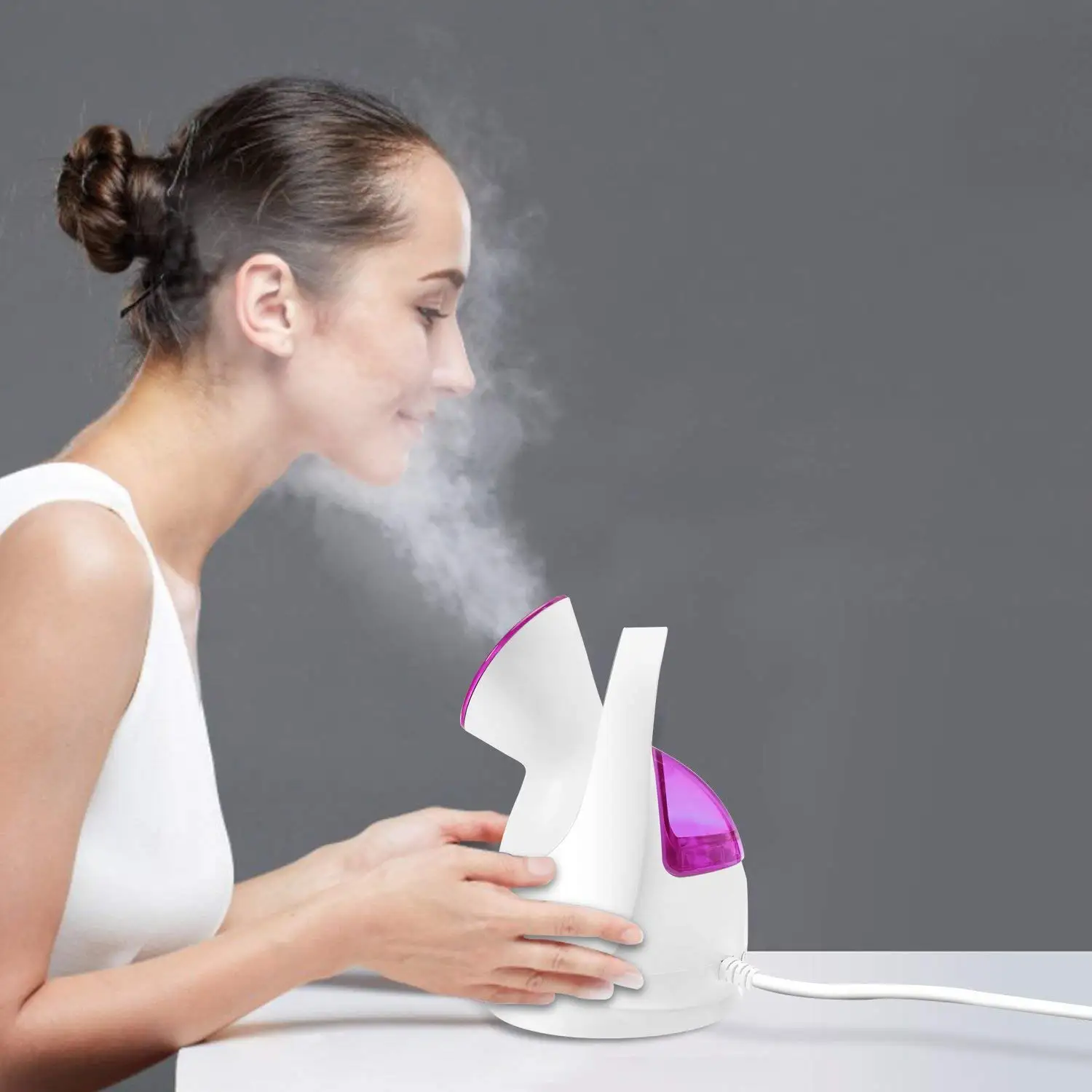 Cena Sauna do twarzy gorąca mgła do nawilżania odblokowuje pory jasne zaskórniki trądzik nawilżacz powietrza do domu sauna na twarz Spa