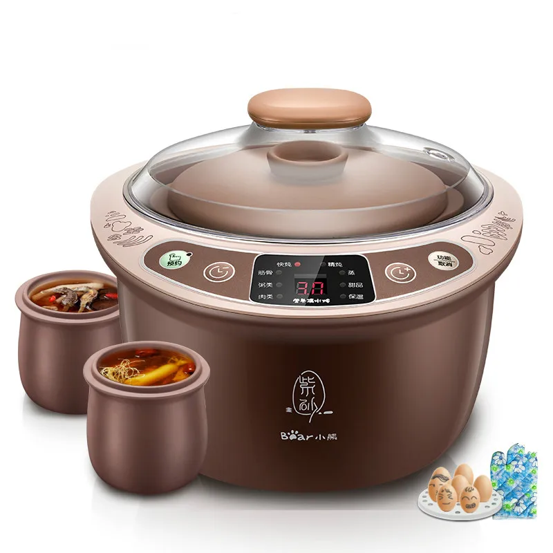 

Bear DDZ-C18Z3 Purple Sand Stew Pot Waterproof Electric Stew Pot Soup Home Automatic Electric Casserole Stew