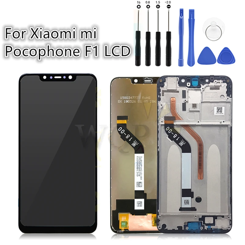 

For Xiaomi poco F1 LCD Display Touch Screen Digitizer Assembly for xiaomi mi Pocophone F1 LCD Xiaomi F1 LCD with frame