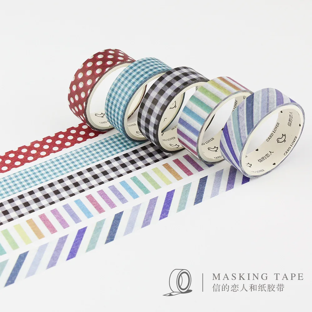 5 pcs box Cloth texture font b Tartan b font washi tape DIY decorative scrapbook masking