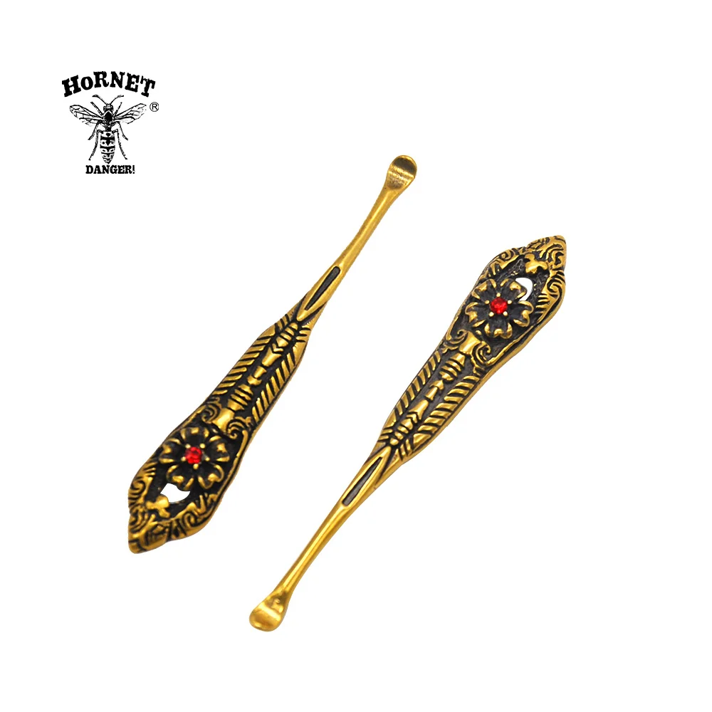 Роскошная латунная металлическая нюхательная ложка с рисунком Фараона нюхатель