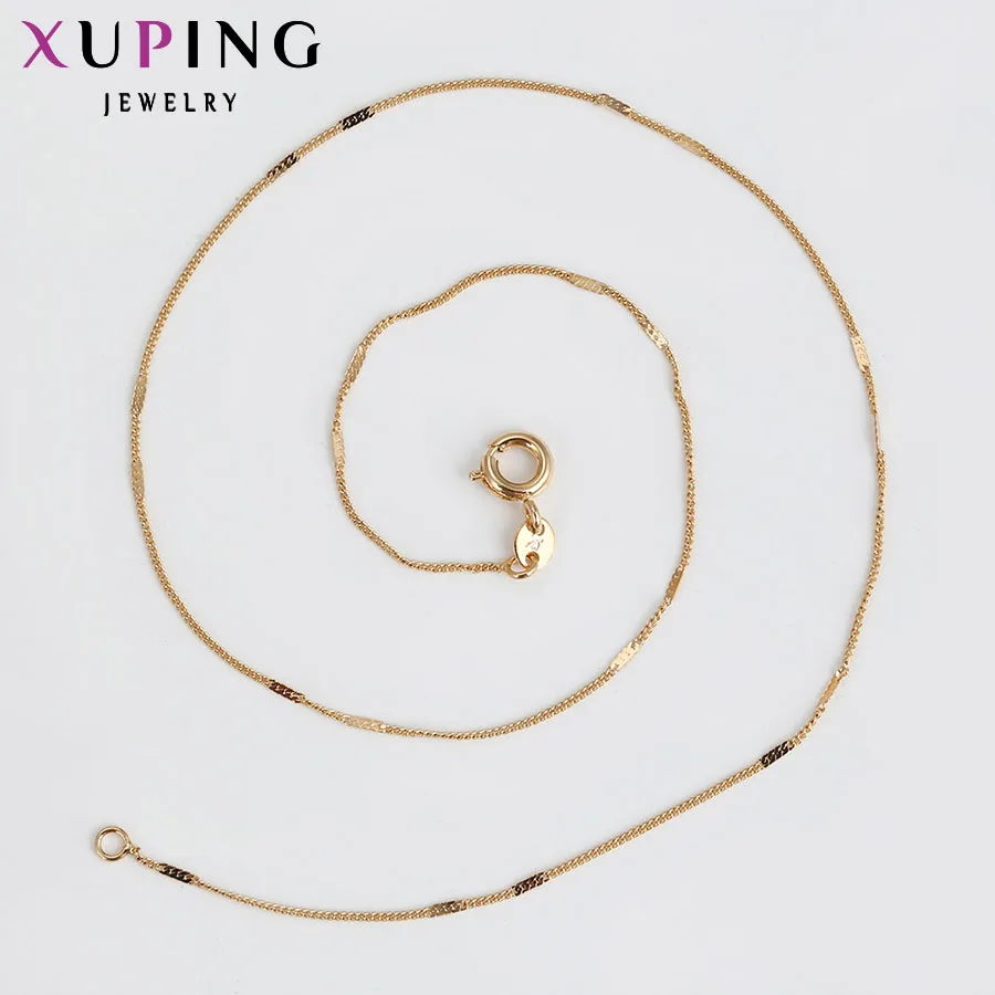 Xuping модное ожерелье новый дизайн длинное золотой цвет цепочка унисекс ювелирные