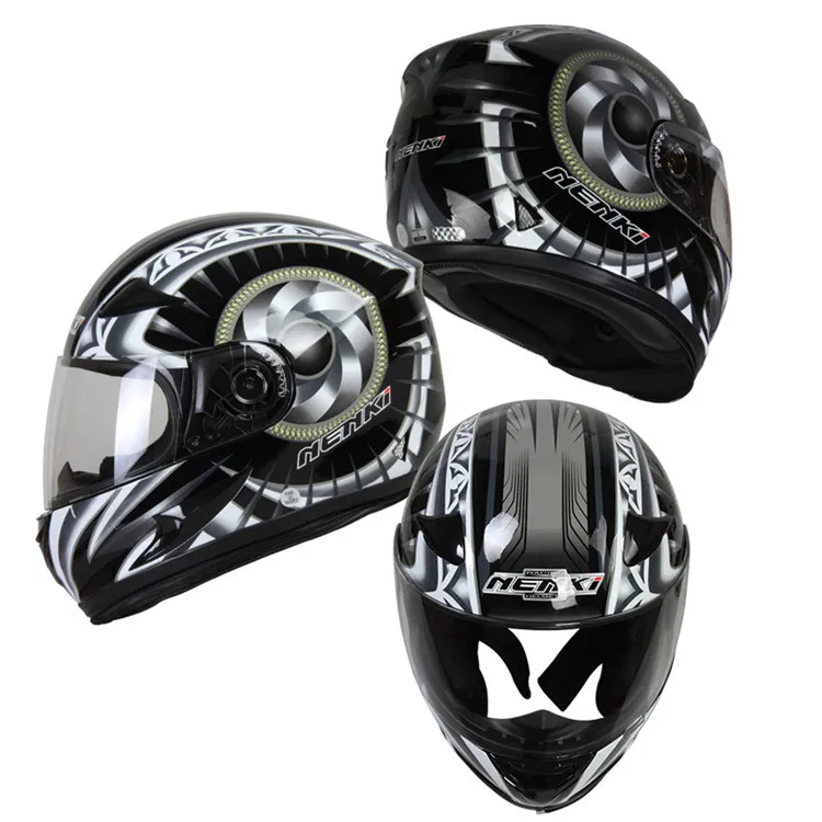 NENKI Полный мотоциклетный шлем Capacete da Motocicleta мотошлем Casque Kask 816z гоночная езда Мужской Женский шлем с шарфом