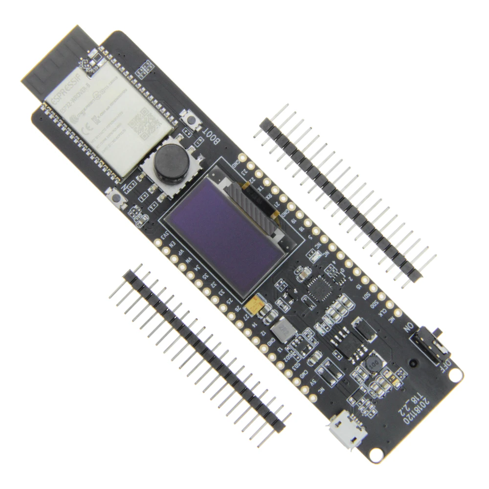 Контроллер ESP32 ESP32-WROVER 4MB SPI Flash и 8MB PSRAM 0,96 OLED пятипозиционная Кнопка 18650 Держатель батареи